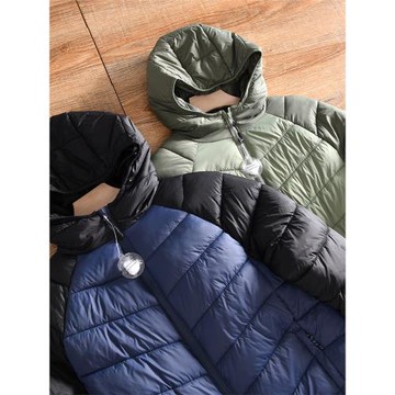 【歐美單+輕量化+科技保暖！外貿尾貨】冬季男士連帽棉衣外套棉服