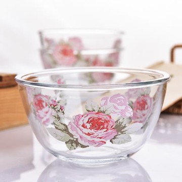 韓國高硼硅耐高溫玻璃碗米飯碗面碗飯碗微波烤箱碗湯碗沙拉早餐碗