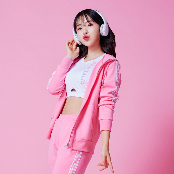 FILA #李多慧代言款 女吸濕排汗織帶外套-桃色 5JKX-5317-PC