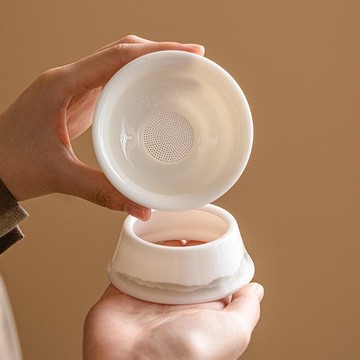 快速出貨 臺灣現貨揚脂玉查漏查濾家用查葉過濾器白瓷功夫查具配件過濾網查隔查底托