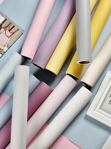 自貼墻紙自粘臥室溫馨純色網紅裝飾背景墻壁紙防水潮可擦洗墻貼紙