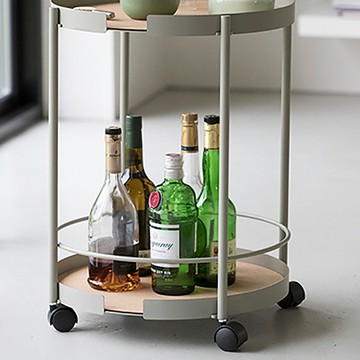 Design Bite｜圓形餐車 - 灰綠