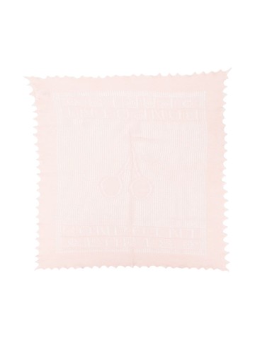 Bonpoint - cherry-detail pointelle-knit blanket - kids - Wool/Cotton - One Size - Pink
