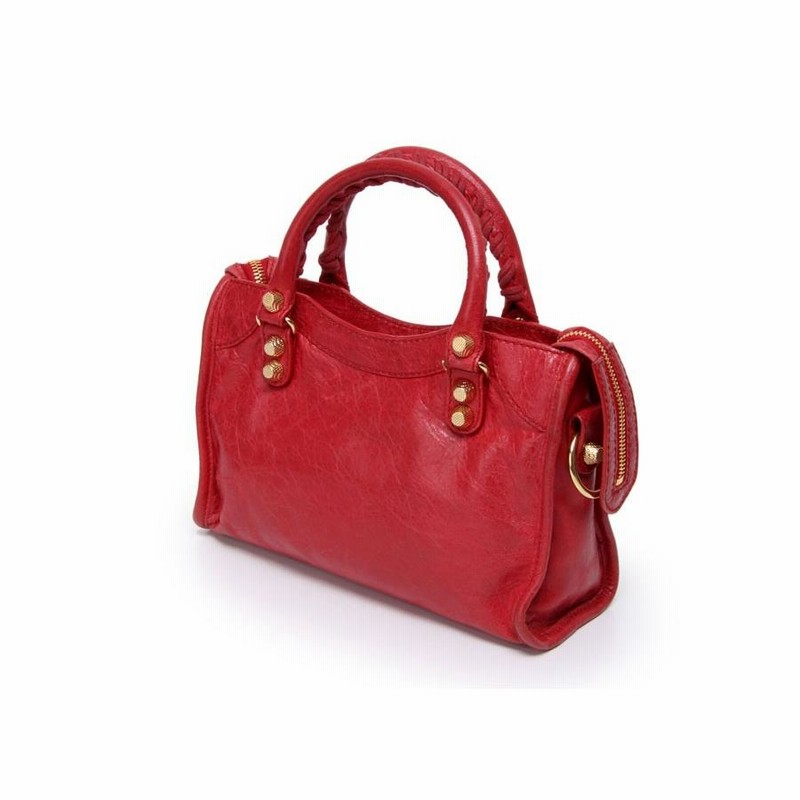 バレンシアガ・BALENCIAGA ジャイアント ミニシティ ラムスキン赤 