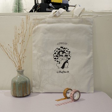 【聖誕福袋】環保厚乳牛貓帆布袋與紙膠帶兩款