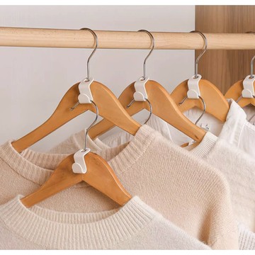 衣架連續掛勾 10入 白色 衣架掛勾 魔術衣架勾 收納 衣櫥收納 衣架 褲夾 衣櫃收納