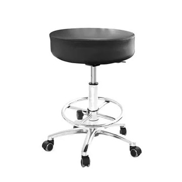 組合編號01 GXG 圓凳款 工作椅 (鋁腳+踏圈+防刮輪) TW-T01LUXK