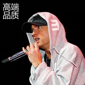 EMINEM同款衛衣腦袋反E阿姆拉鏈連帽衫外套 男女秋冬加絨林氏兄弟