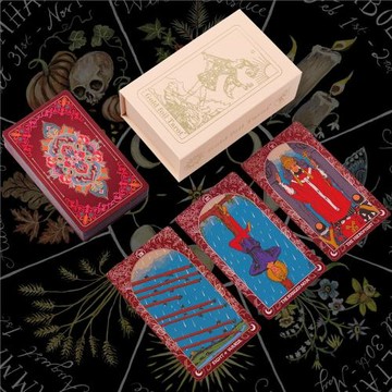 正版花之戀金箔塔羅牌TAROT防水塑料PET韋特說明書