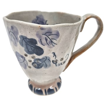 美濃燒 馬克杯 陶瓷材質 適用溫度-30°C~100°C 日本產  青葡萄  1個