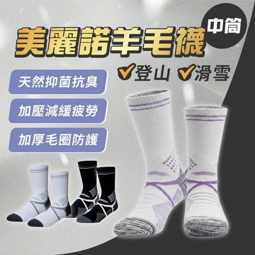 【蝦皮隔日配】美麗諾羊毛襪 中筒滑雪襪 登山襪 雪襪 滑雪羊毛襪 防震 吸濕 防寒 加厚 襪子 D0305016