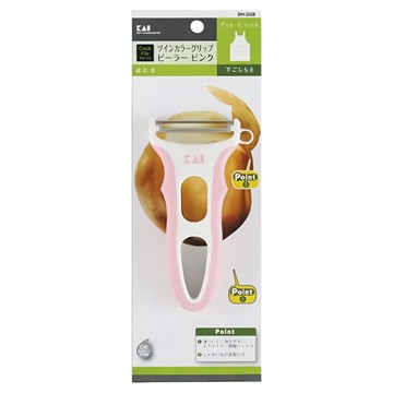 KAI 貝印 防滑刮皮器 P 12 x 6.8 x 2.7cm  粉色 + 白色  1個