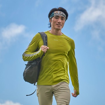 男 ZoneKnit Cool-Lite 網眼透氣圓領長袖上衣-BF150