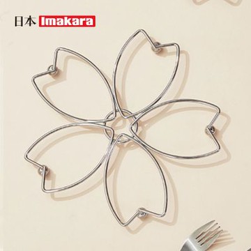 日本Imakara 櫻花造型不鏽鋼鍋墊/隔熱架