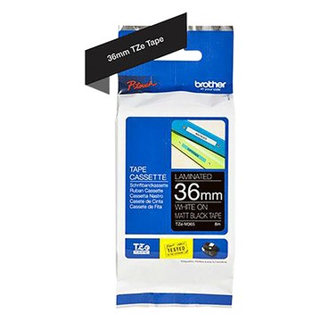 兄弟牌brother質感消光標籤帶/TZe-M365/36mm/消光黑底白字