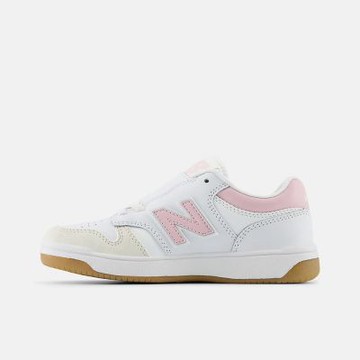 New Balance [PHB480SP] 中童 休閒鞋 復古 W寬楦 NB 480 魔鬼氈 舒適 白 粉紅