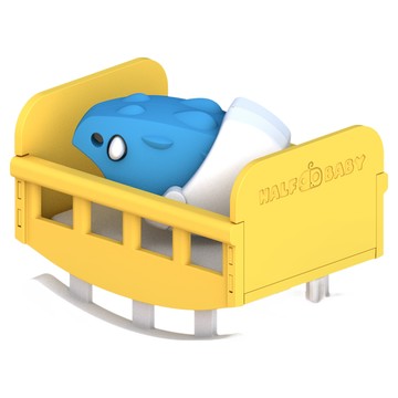 HALFTOYS 哈福玩具 甲龍寶寶 ANKYLO BABY  磁性分層玩具，附搖籃  1個