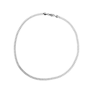 GuangYu四面方加密古巴鏈男鈦鋼項鏈嘻哈小眾簡約百搭素鏈不掉色