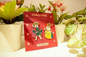 【金屬徽章】柯基女王與國王 | 英倫風 柯基 Corgi 狗狗