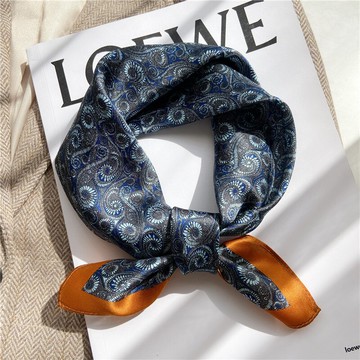 春季小絲巾女新款桑蠶絲真絲小方巾薄款氣質百搭裝飾領巾發帶