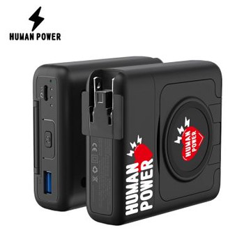 【黑色2入】 HUMAN POWER 10000mAh多功能萬用隨身充 行動電源
