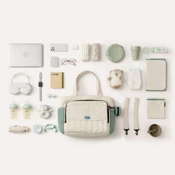【預購】多功能育兒神包 湖泊綠