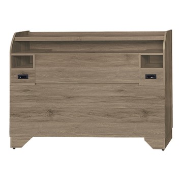 文創集 瑞希三插座5尺雙人可收納床頭片(三色可選)-152x24x103cm免組