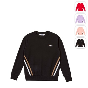 【FILA】KIDS 孩童款 長袖圓領T恤-黑色 1TEY-8503-BK