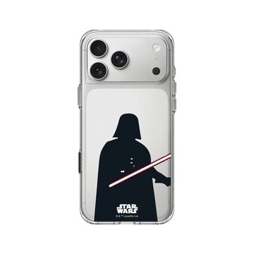 iPhone 17 Pro Max Clear Case（相機按鈕） 透明 - 迪士尼-星際大戰 Star Wars - 黑武士-剪紙系列