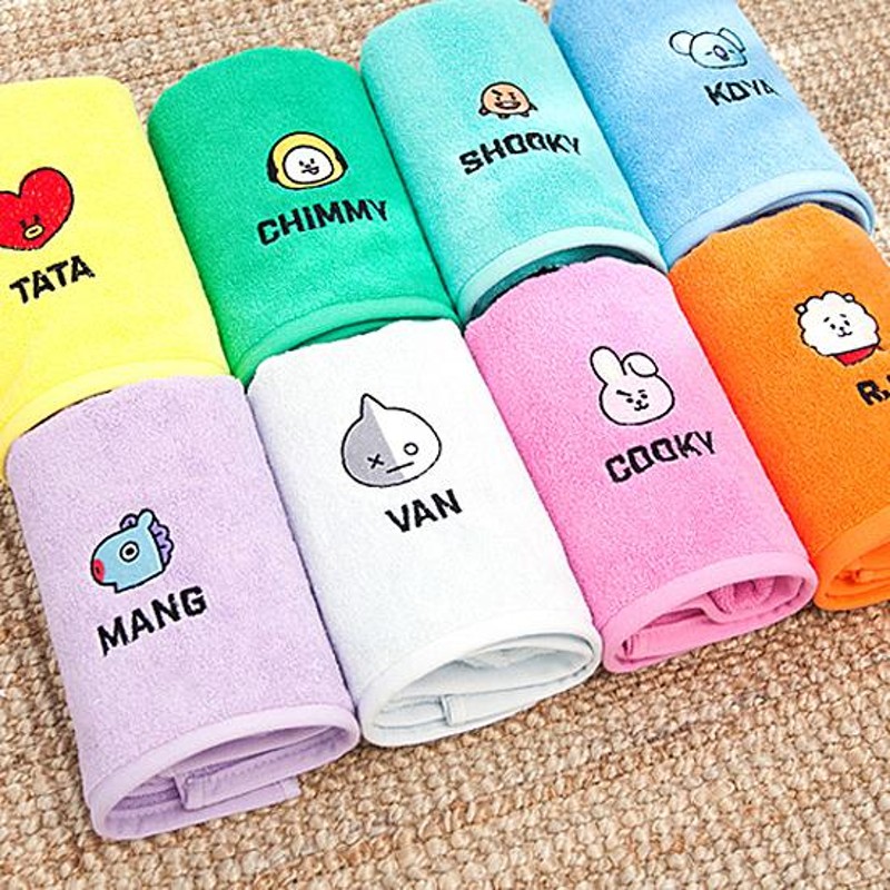 BT21 フェイシャル name 洗面 タオル [韓国雑貨][BTS][防弾少年