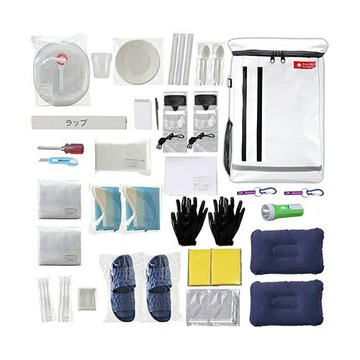 現貨 日本 IRIS OHYAMA 防災 地震包 2人用 BS235 避難包 後背包 緊急逃生 35件組 防災套組