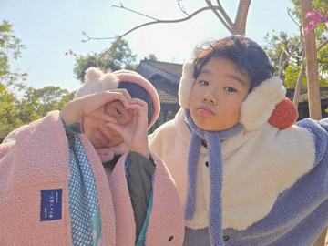 立體熊耳耳罩 X 顯臉小脖圍兩用款  綁帶耳罩 親子系列