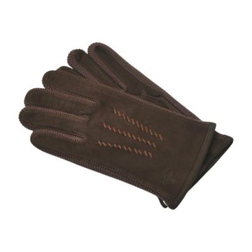 Vivienne Westwood 高質感羊革復古風咖啡色麂皮手套(深咖啡/25CM)