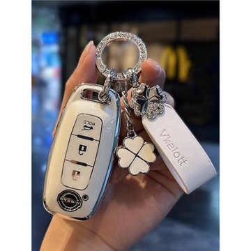 適用于23款尼桑天籟鑰匙套22款女高級汽車鑰匙包保護套殼扣