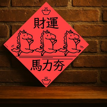 現貨免等【財運馬力夯】台灣製原創設計春聯 紅包袋