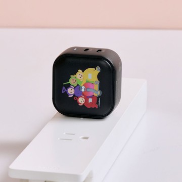 天線寶寶與努努GaN 45W Type-C雙孔充電頭