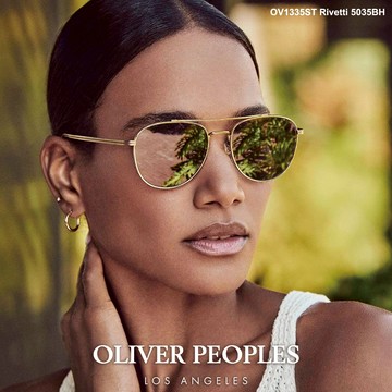 OLIVER PEOPLES 太陽眼鏡 OV1335ST 5035BH-55mm 飛官框 - 金橘眼鏡