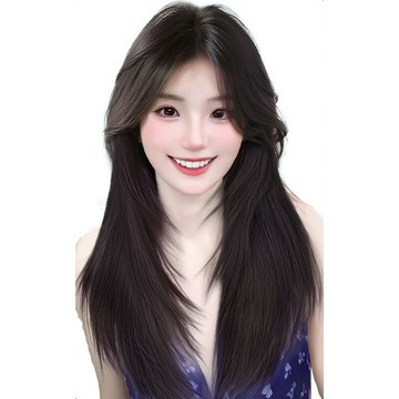 【巴黎精品】現貨+預購 長假髮直髮整頂假髮-高層次前額蕾絲中分女假髮a1ji73