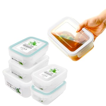 Lustroware日本岩崎日本製可套疊防漏微波保鮮盒五件組