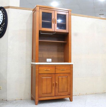 【歐風別館】米勒2.8尺石面半實木餐櫃上下座【基隆至台中免運費】