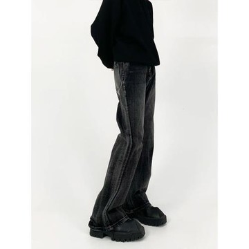 M7 平替神牛 美式小眾水洗灰破壞做舊微喇牛仔褲男休閑長褲潮同款