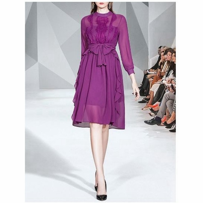 ワンピース レディース パーティードレス 40代 代 結婚式 10代 フォーマル 上品 膝丈 ミモレ丈 おしゃれ きれいめ 大人 Aライン 黒 長袖 無地 通販 Lineポイント最大0 5 Get Lineショッピング