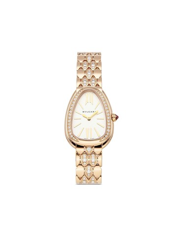 Bvlgari Pre-Owned - pre-owned Serpenti Sedutorri 33mm - women - Rose Gold - One Size - White