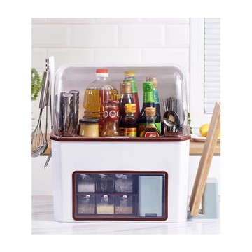 多功能調料盒組合佐料調味糖鹽罐筷子籠收納盒置物架廚房用品套裝