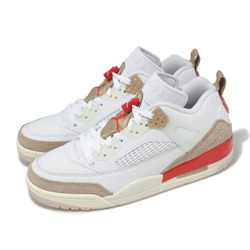 Nike 休閒鞋 Jordan Spizike Low 男鞋 白 棕 紅 復古 喬丹 低筒 FQ1759-105