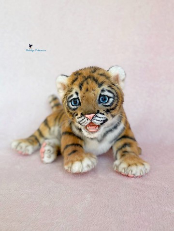 虎崽現實毛絨玩具毛絨動物