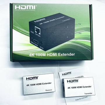 音頻切換器 音源切換器 音頻分配器 HDMI延長器100米4k高清網口rj45轉hdmi單CAT6網線信號傳輸60M電源