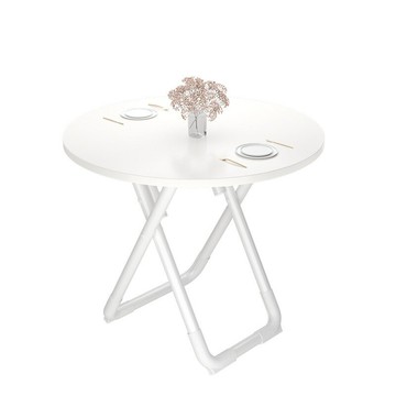 正方形折疊桌餐桌圓桌家用簡易出租屋小戶型陽臺便攜式吃飯客廳可[DD010109]