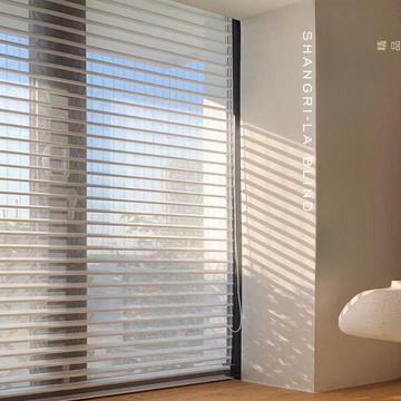 【台灣公司 可打統編】北歐簡約窗簾香格里拉簾柔紗簾卷拉式書房客廳陽臺遮光卷簾百葉窗 y8181