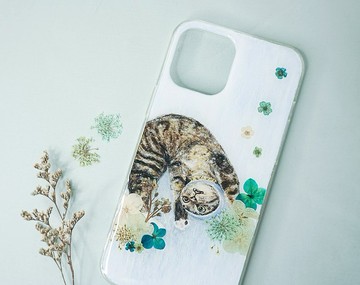 客製化手繪寵物押花手機殼 | 家貓